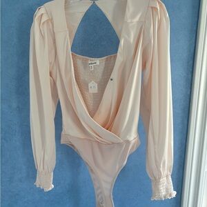 NWT DESIGNER Baby Pink Bodysuit from Clever Alice NYC Boutique